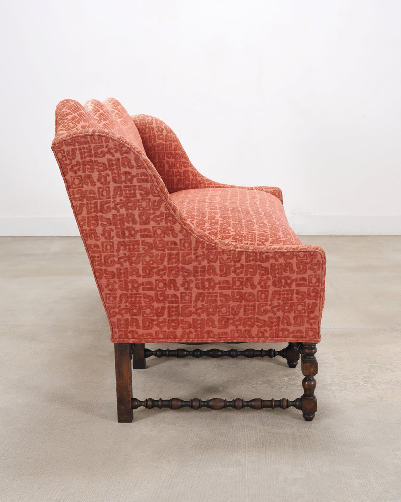 English William and Mary Baroque Style Camel Hump Back Settee