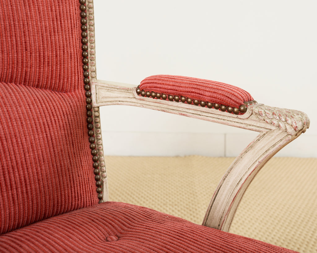 Set of Twelve Country French Provincial Style Painted Dining Chairs