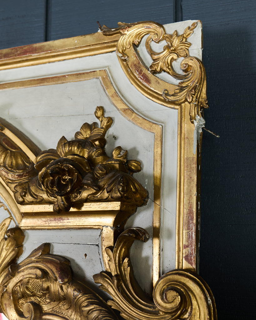 Monumental French Louis XVI Style Giltwood Floor Mirror