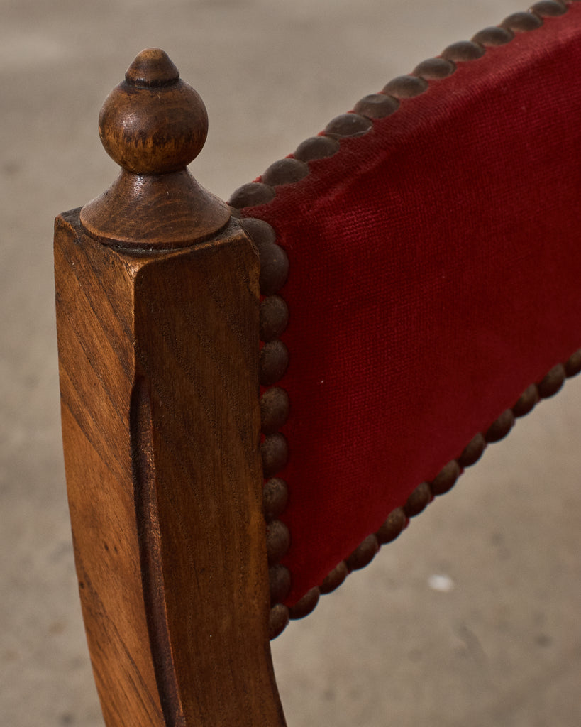 Regency Style Oak Camel Elephant Saddle Stool with Curule Legs