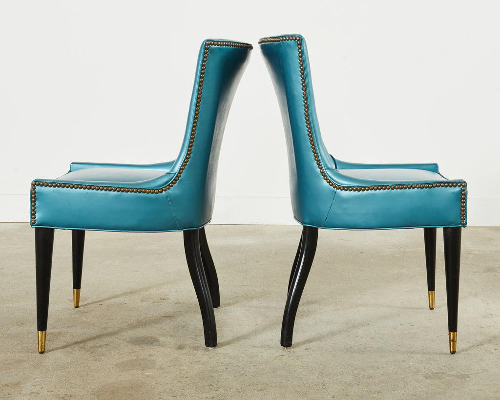 Set of Four Midcentury Space Age Style Italian Dining Chairs