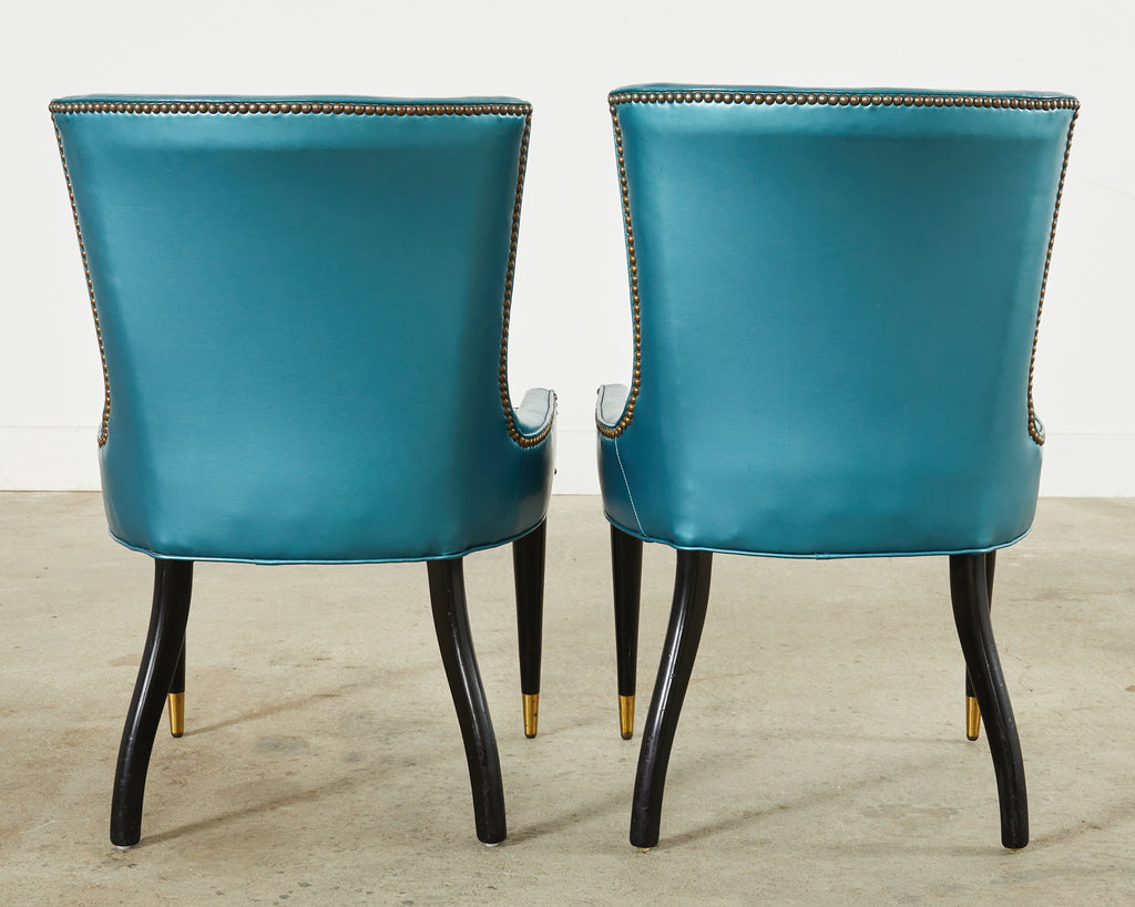 Set of Four Midcentury Space Age Style Italian Dining Chairs