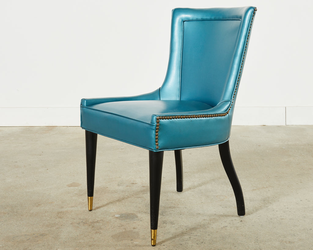 Set of Four Midcentury Space Age Style Italian Dining Chairs