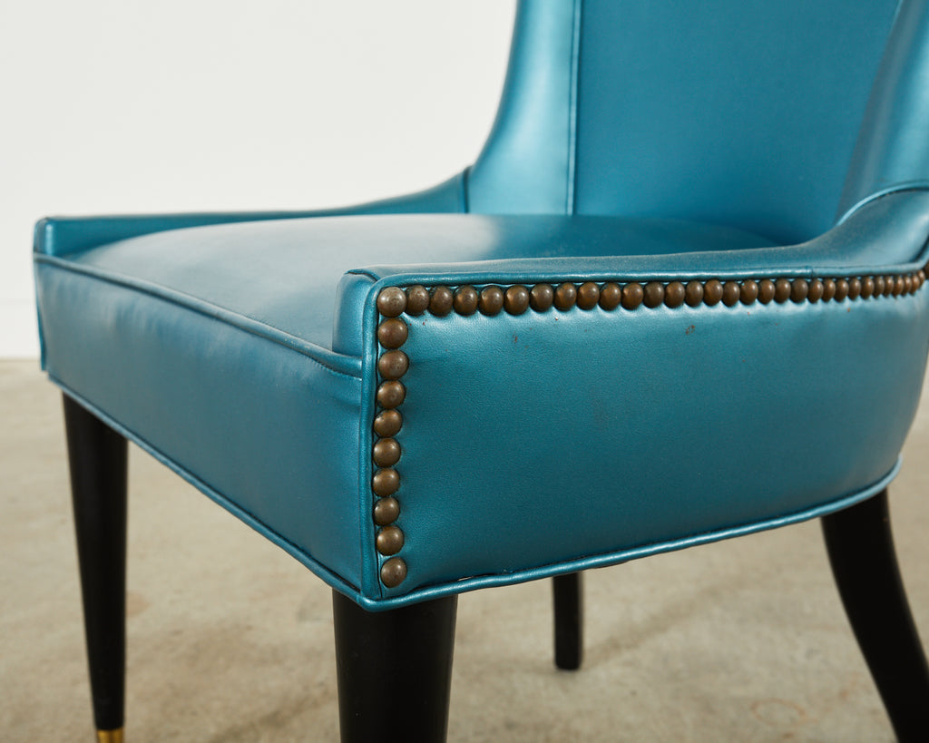 Set of Four Midcentury Space Age Style Italian Dining Chairs