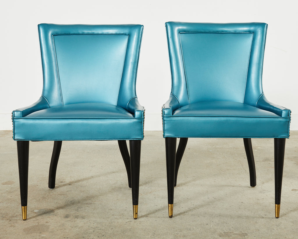 Set of Four Midcentury Space Age Style Italian Dining Chairs