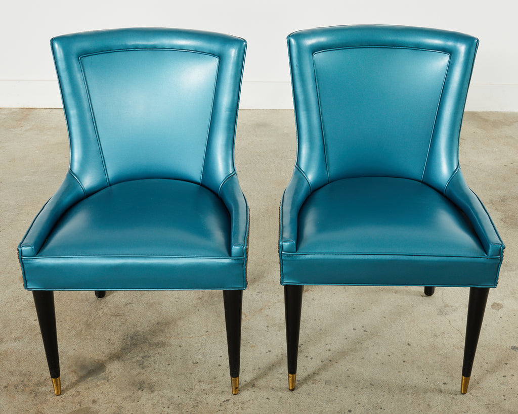 Set of Four Midcentury Space Age Style Italian Dining Chairs