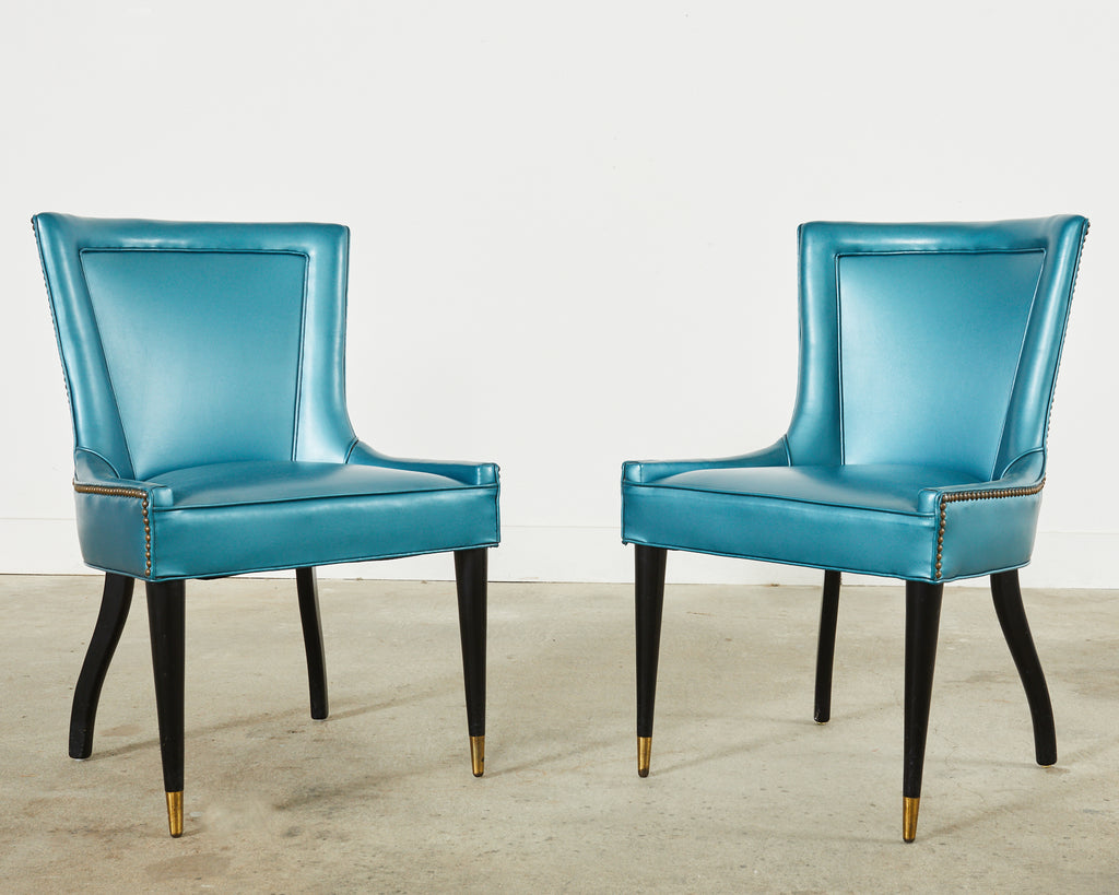 Set of Four Midcentury Space Age Style Italian Dining Chairs
