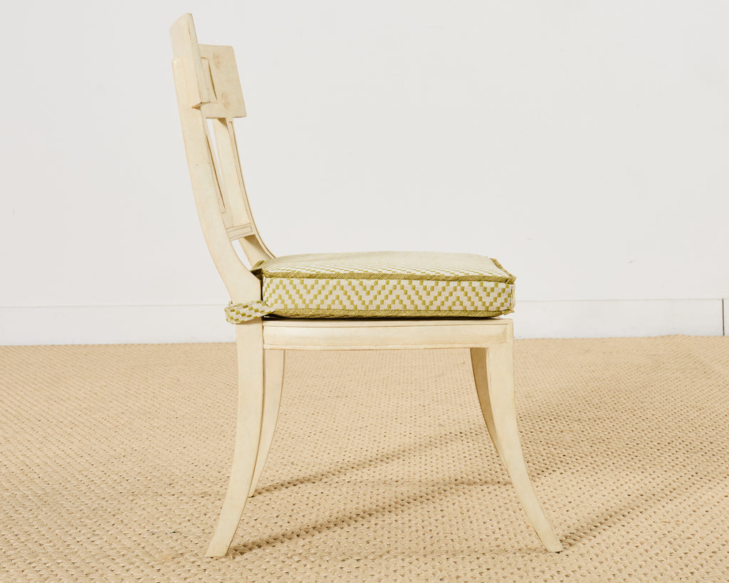 Michael Taylor Designs White Klismos Lacquered Dining Chair