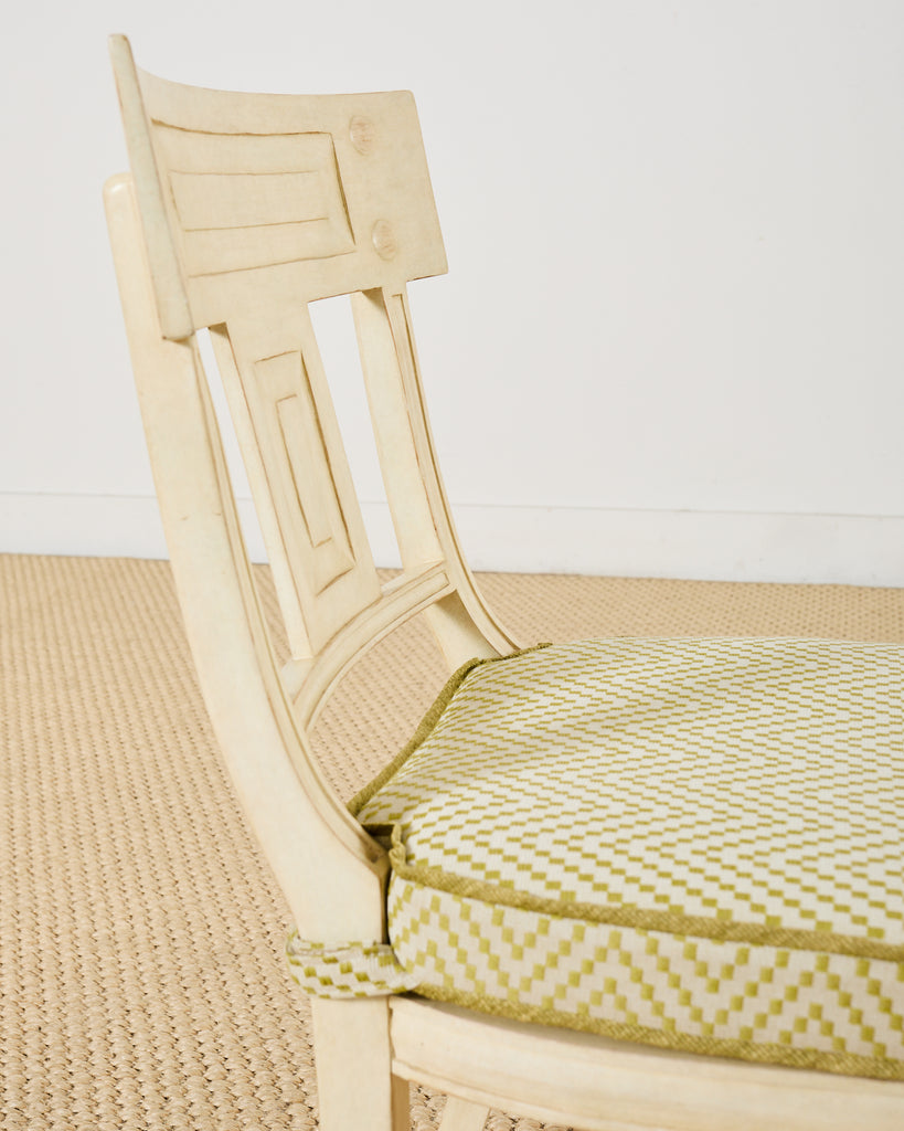 Michael Taylor Designs White Klismos Lacquered Dining Chair