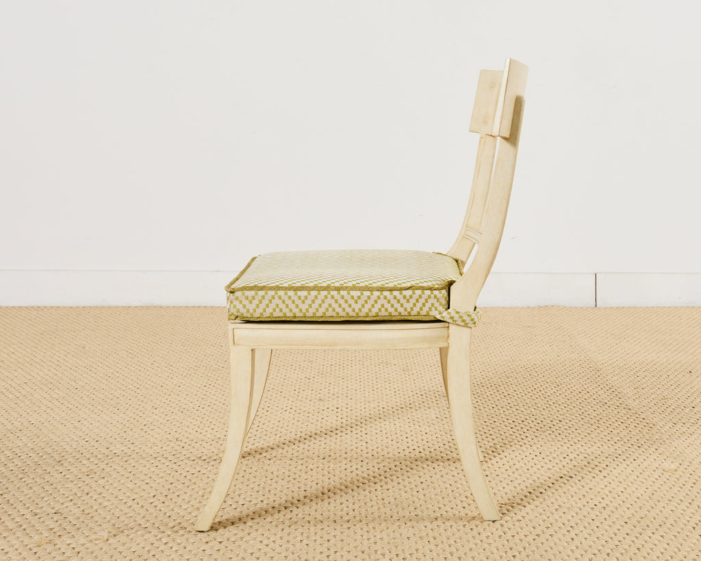 Michael Taylor Designs White Klismos Lacquered Dining Chair