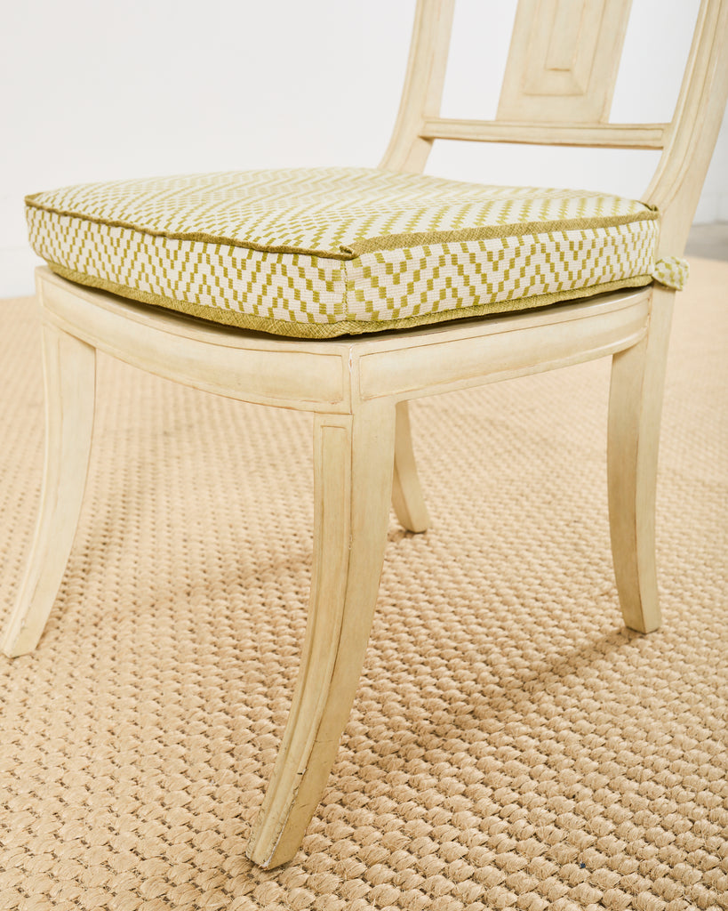 Michael Taylor Designs White Klismos Lacquered Dining Chair