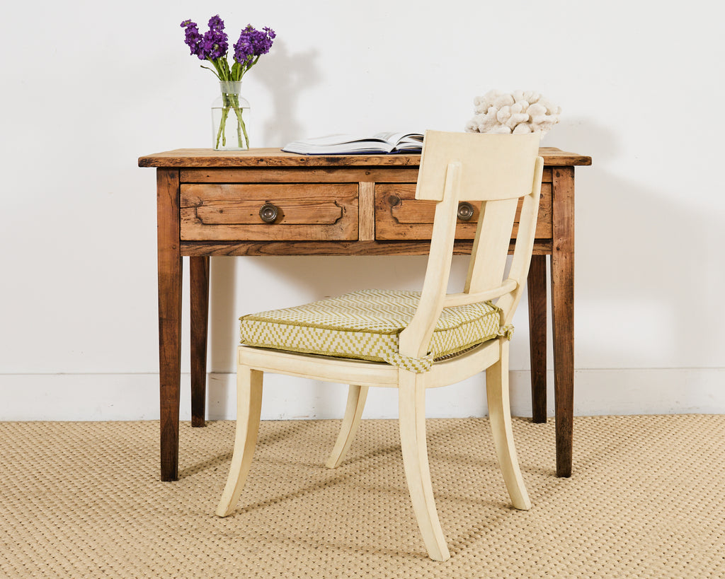 Michael Taylor Designs White Klismos Lacquered Dining Chair