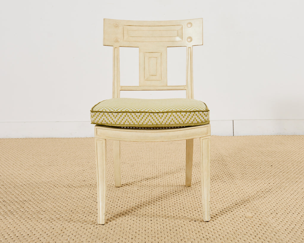 Michael Taylor Designs White Klismos Lacquered Dining Chair