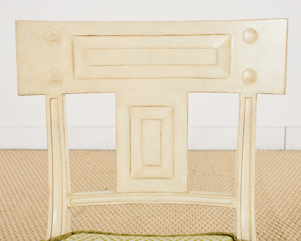 Michael Taylor Designs White Klismos Lacquered Dining Chair