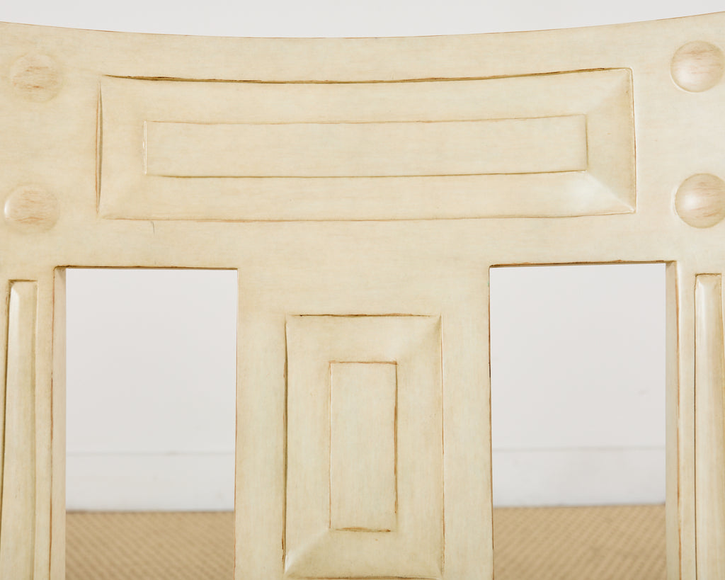 Michael Taylor Designs White Klismos Lacquered Dining Chair