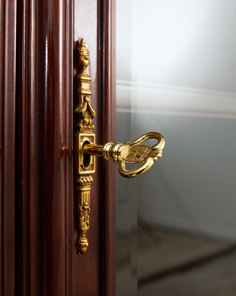 Grand Regency Style Bronze Mounted Mahogany Library Bookcase