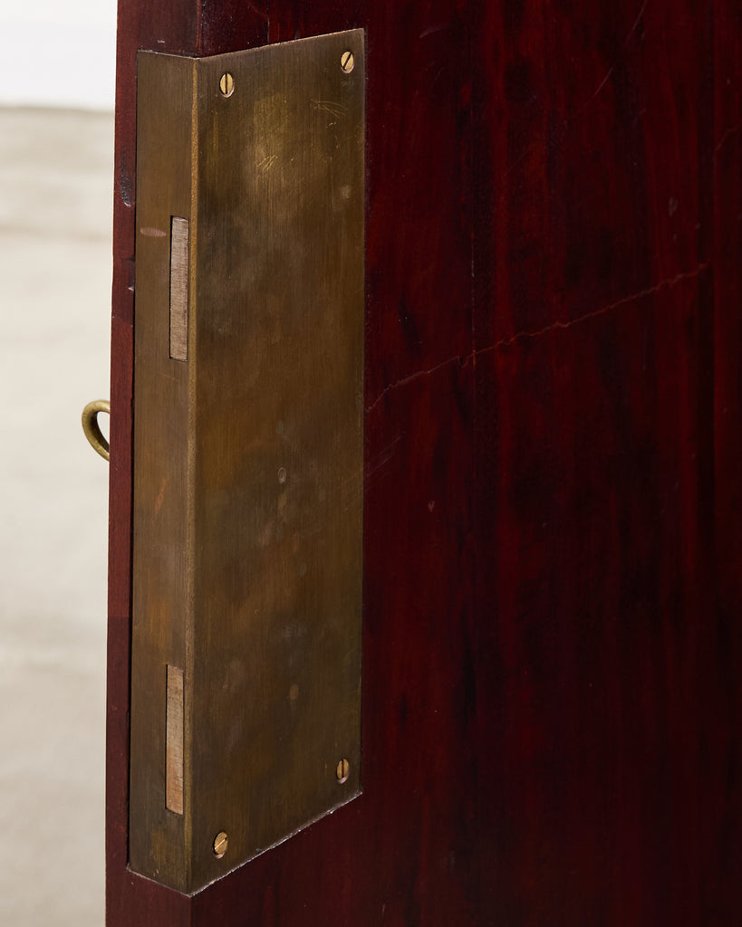 Neoclassical Louis Philippe Marble Top Mahogany Sideboard Buffet