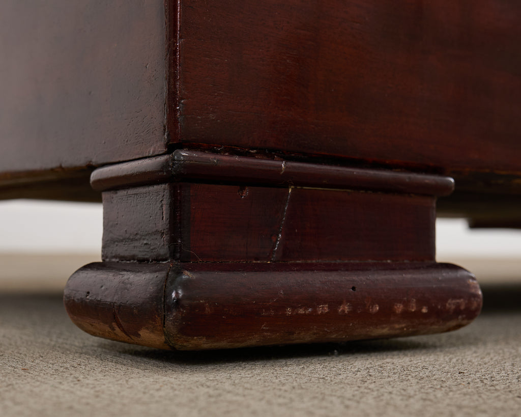 Neoclassical Louis Philippe Marble Top Mahogany Sideboard Buffet