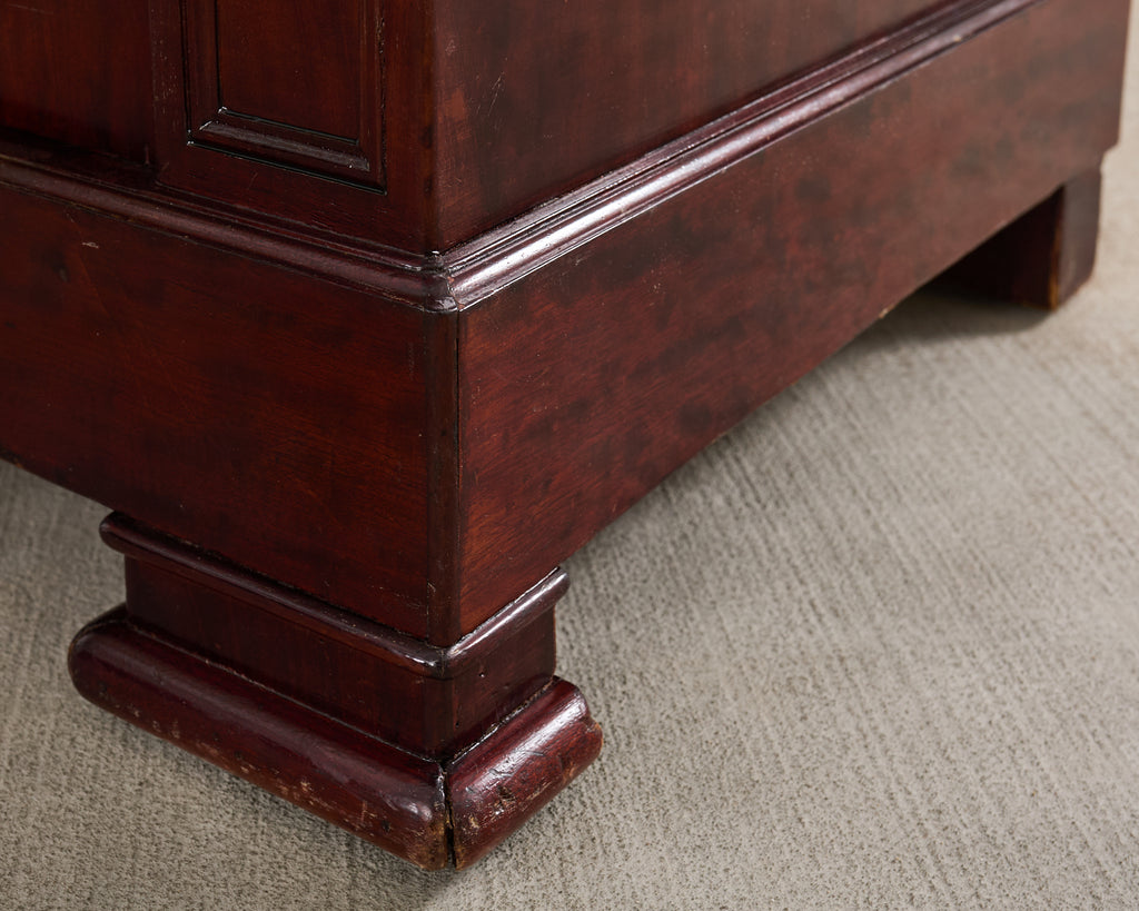 Neoclassical Louis Philippe Marble Top Mahogany Sideboard Buffet