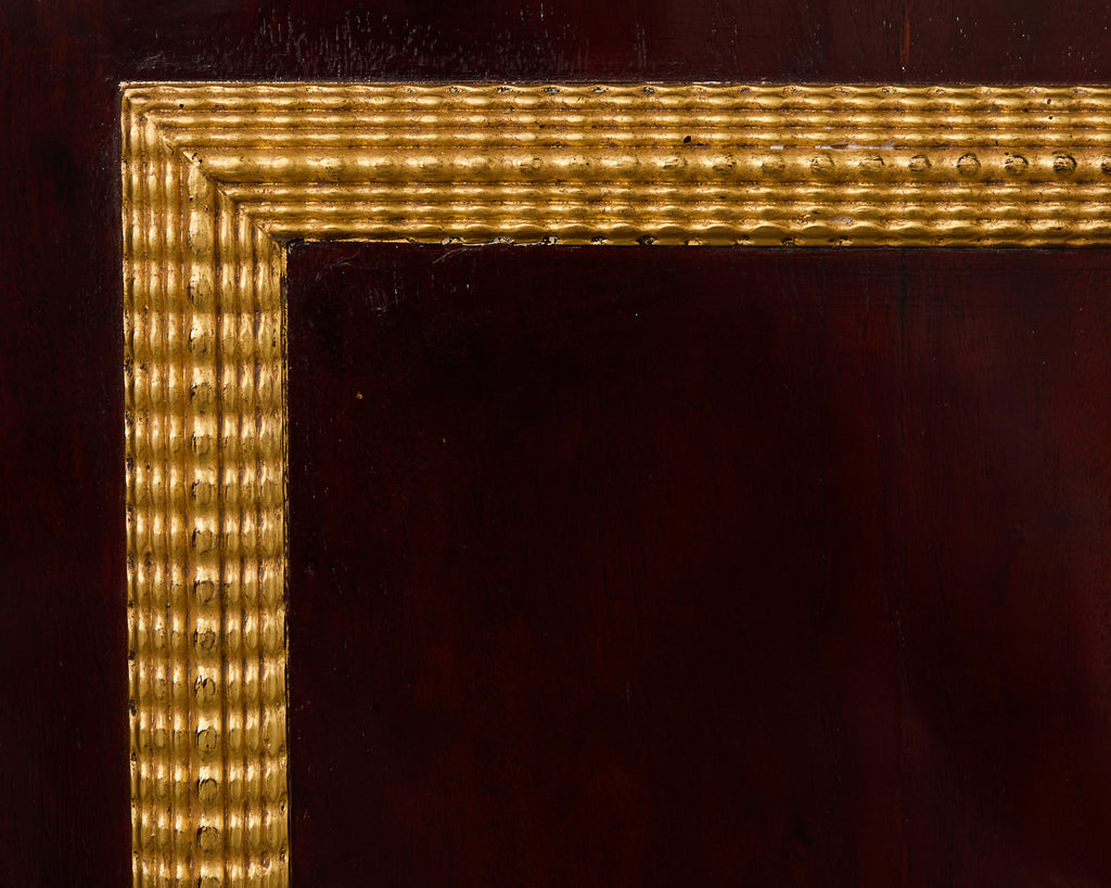 Neoclassical Louis Philippe Marble Top Mahogany Sideboard Buffet