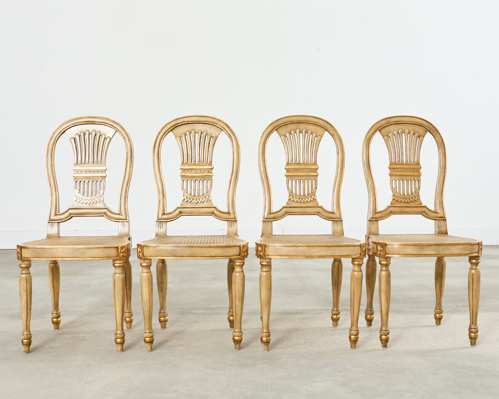 Set of Four Louis XVI Style Dining Chairs Maitland-Smith