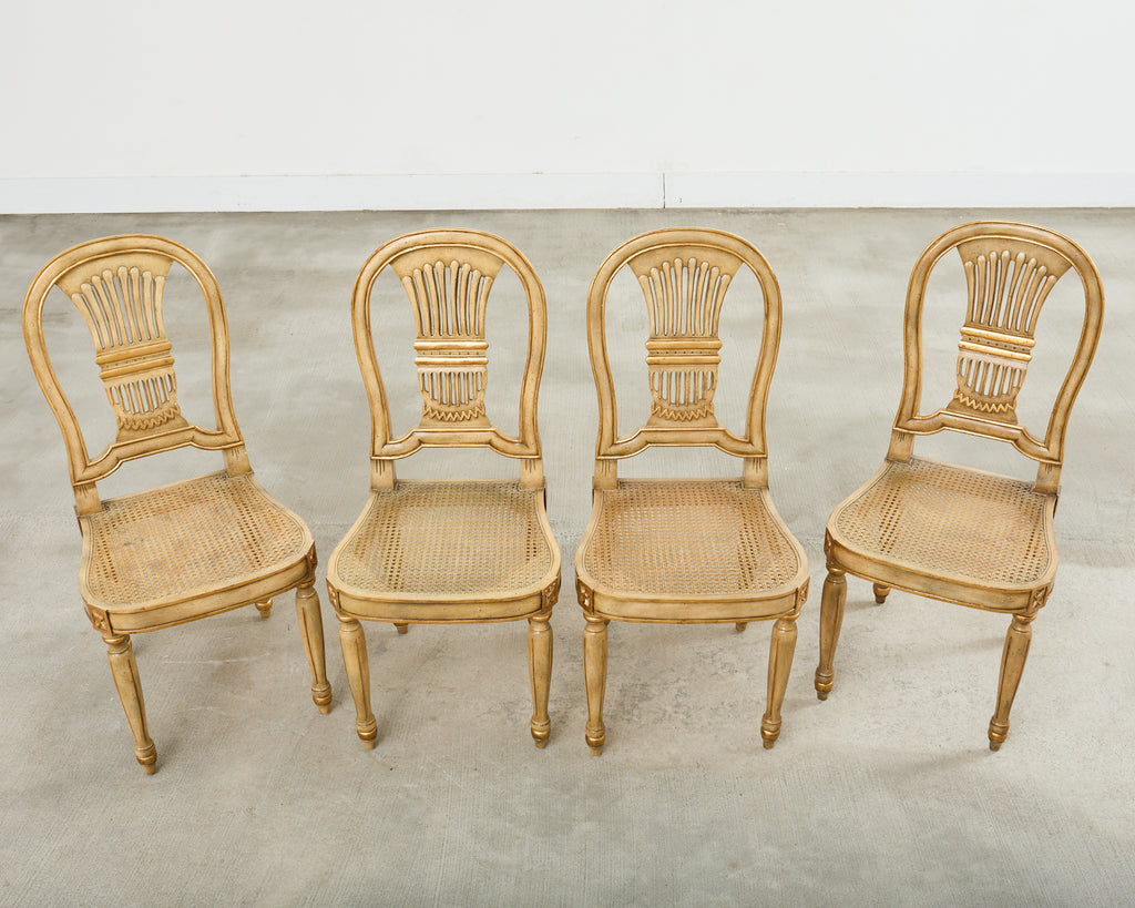 Set of Four Louis XVI Style Dining Chairs Maitland-Smith