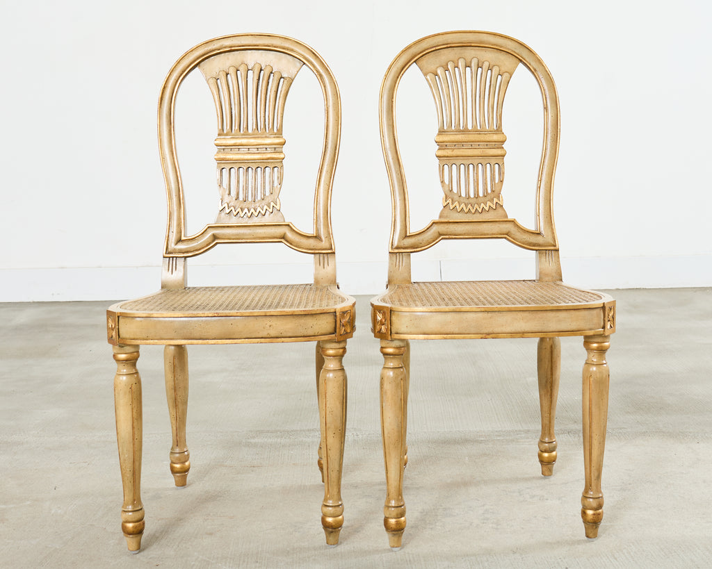 Set of Four Louis XVI Style Dining Chairs Maitland-Smith