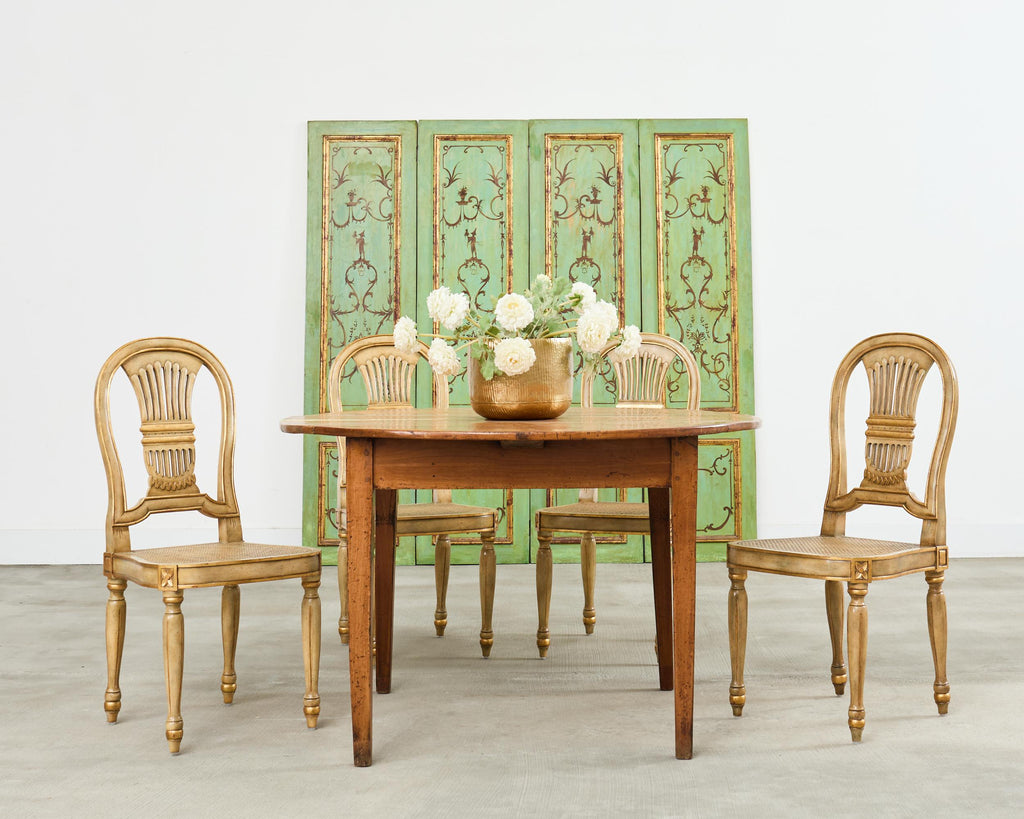 Set of Four Italian Chinoiserie Painted Wood Panels