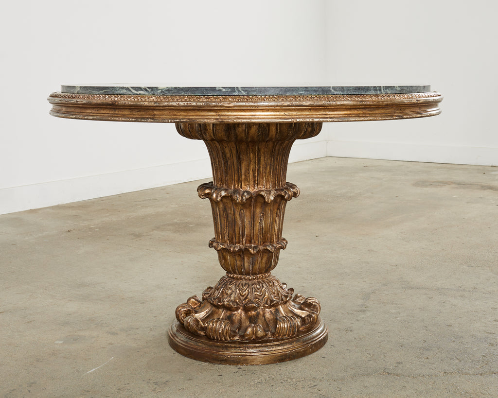 Hendrix Allardyce Neoclassical Style Verde Marble Tivoli Center Table