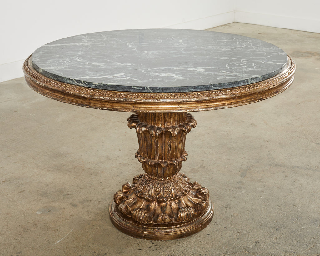 Hendrix Allardyce Neoclassical Style Verde Marble Tivoli Center Table