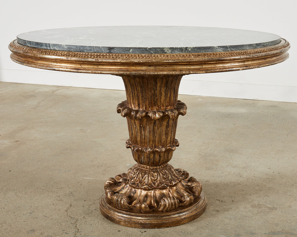 Hendrix Allardyce Neoclassical Style Verde Marble Tivoli Center Table