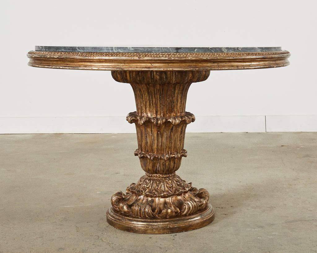 Hendrix Allardyce Neoclassical Style Verde Marble Tivoli Center Table