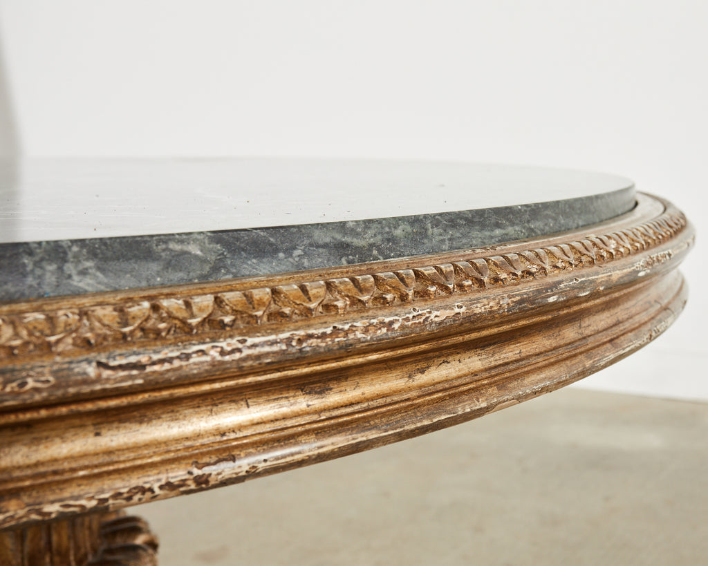 Hendrix Allardyce Neoclassical Style Verde Marble Tivoli Center Table