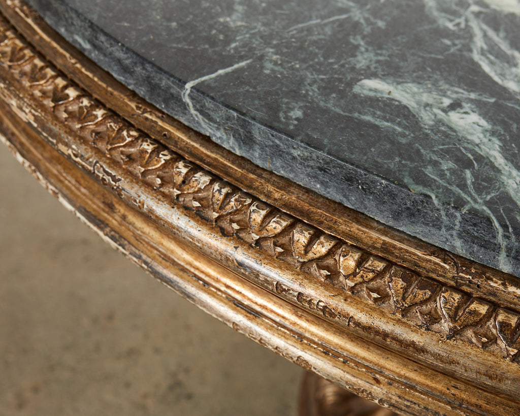 Hendrix Allardyce Neoclassical Style Verde Marble Tivoli Center Table
