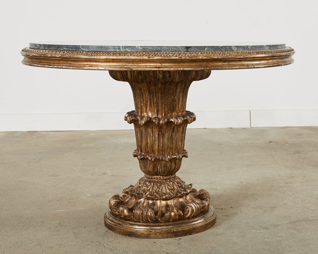 Hendrix Allardyce Neoclassical Style Verde Marble Tivoli Center Table