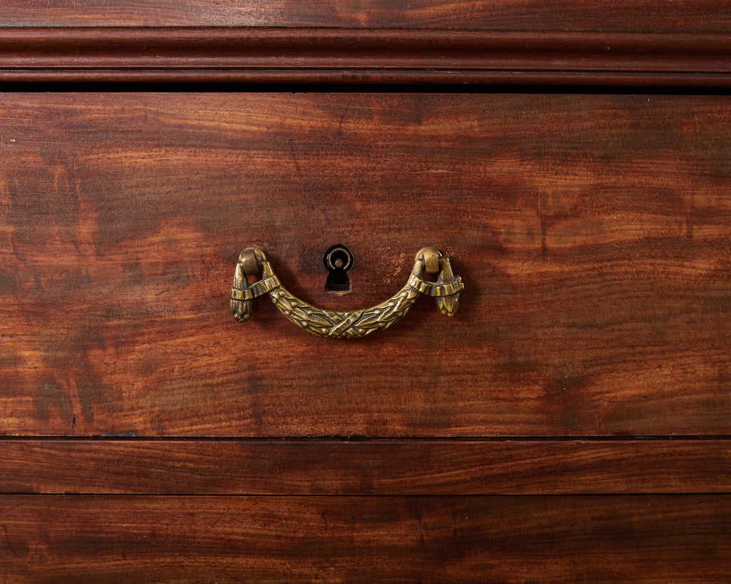French Louis Philippe Marble Top Commode with Secretary