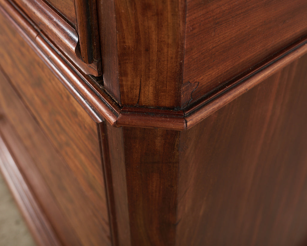 French Louis Philippe Marble Top Commode with Secretary