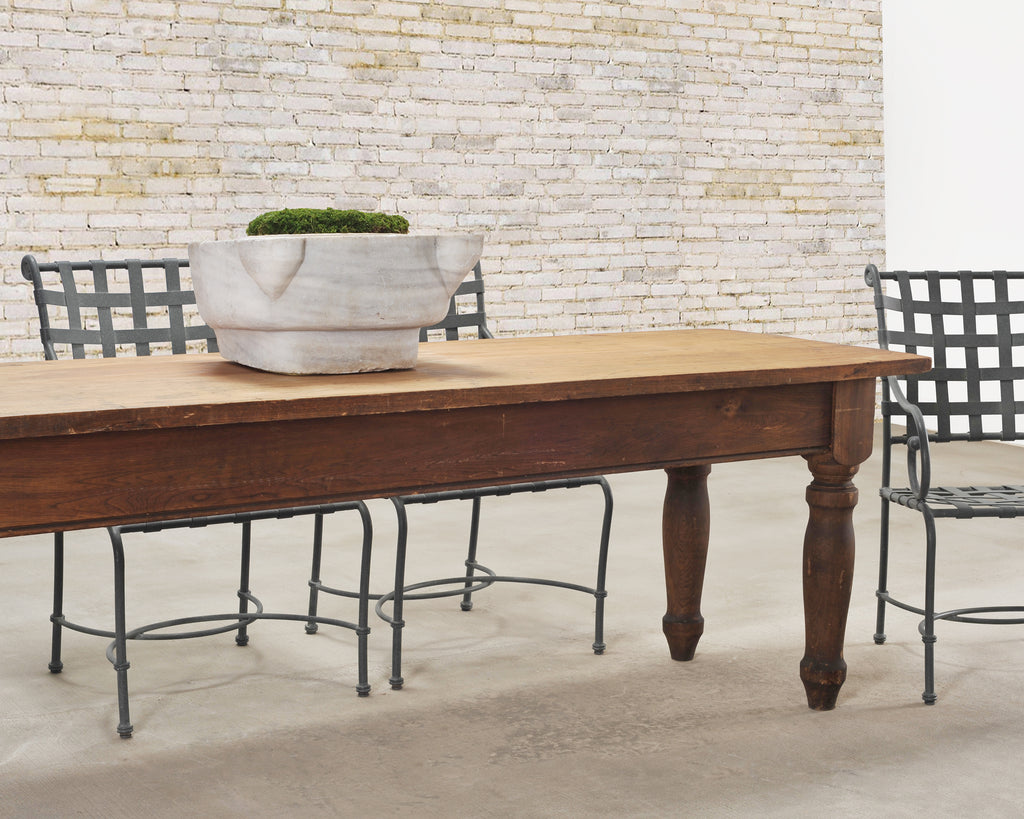 Large 19th Century European Carved Carrara Marble Mortar Basin