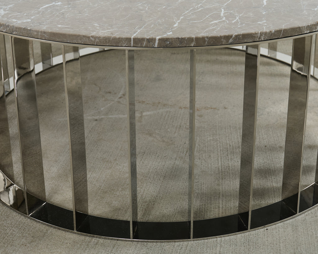 Modern Round Marble Top Cocktail Coffee Table