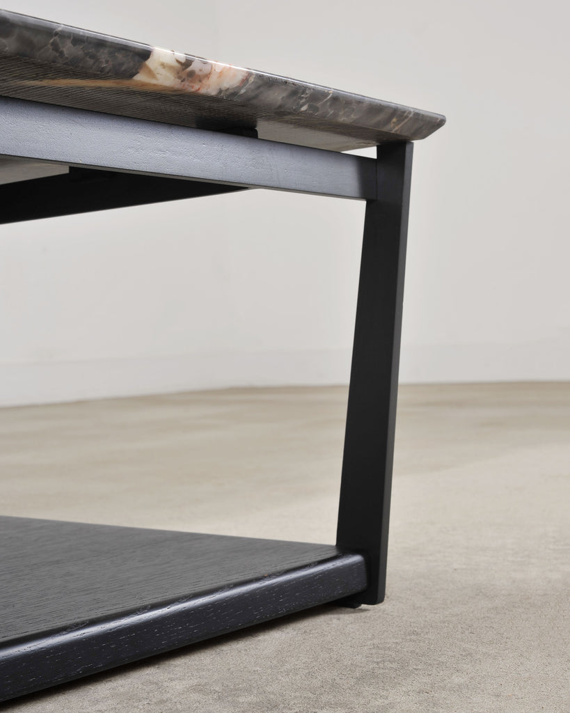 Camerich Element Marble and Steel Coffee Cocktail Table 4 Ft