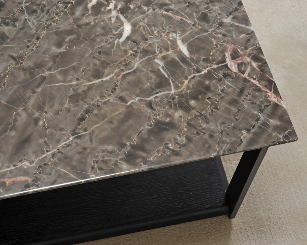 Camerich Element Marble and Steel Coffee Cocktail Table 4 Ft