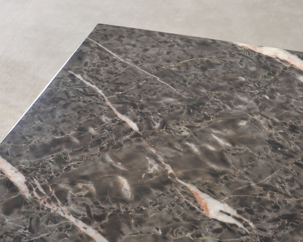 Camerich Element Marble and Steel Coffee Cocktail Table 4 Ft