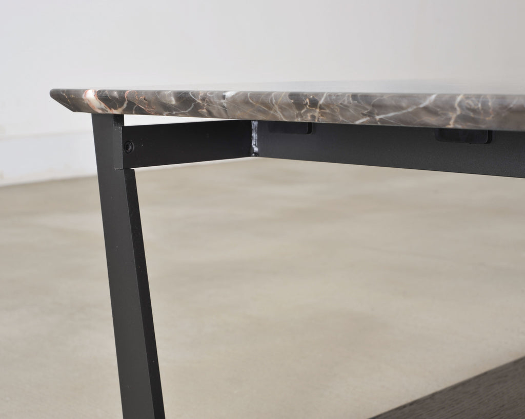 Camerich Element Marble and Steel Coffee Cocktail Table 4 Ft