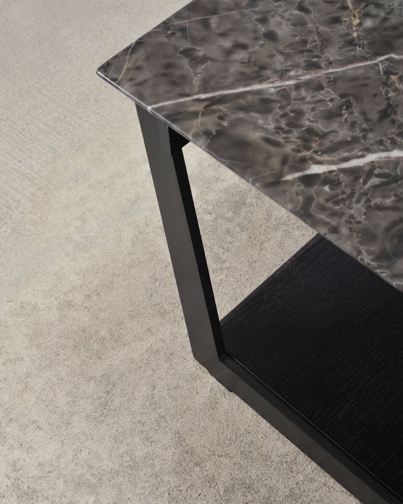 Camerich Element Marble and Steel Coffee Cocktail Table 4 Ft