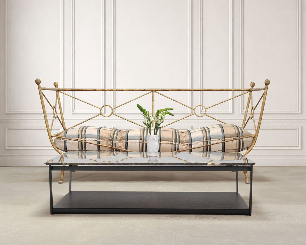 Camerich Element Marble and Steel Coffee Cocktail Table 4 Ft