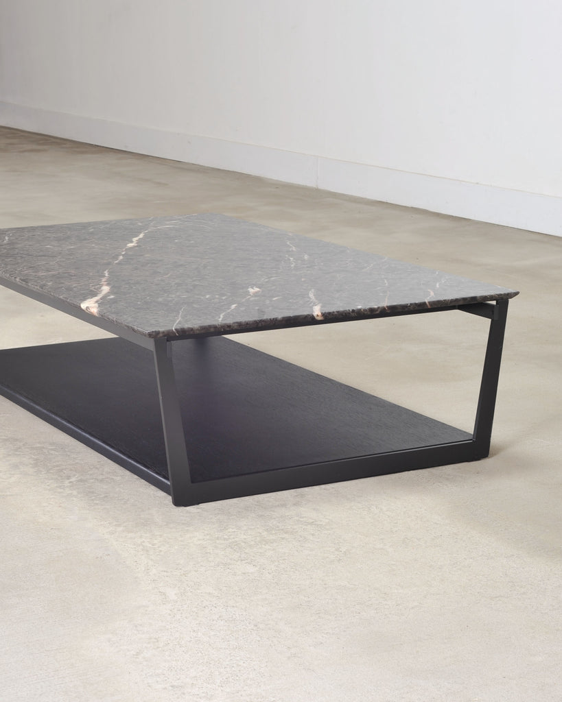 Camerich Element Marble and Steel Coffee Cocktail Table 4 Ft