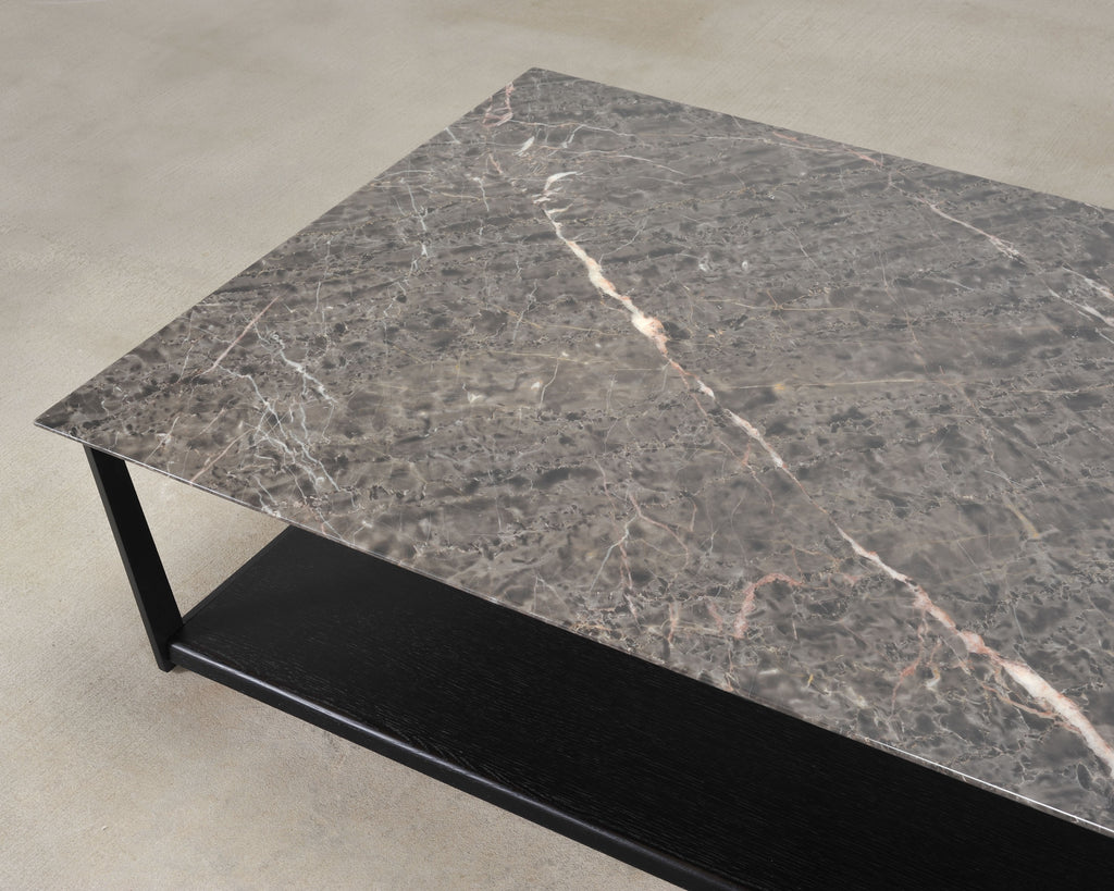 Camerich Element Marble and Steel Coffee Cocktail Table 4 Ft