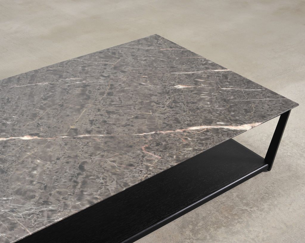 Camerich Element Marble and Steel Coffee Cocktail Table 4 Ft