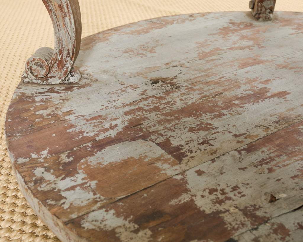 Monumental Swedish Gustavian Style Marble Top Center Table