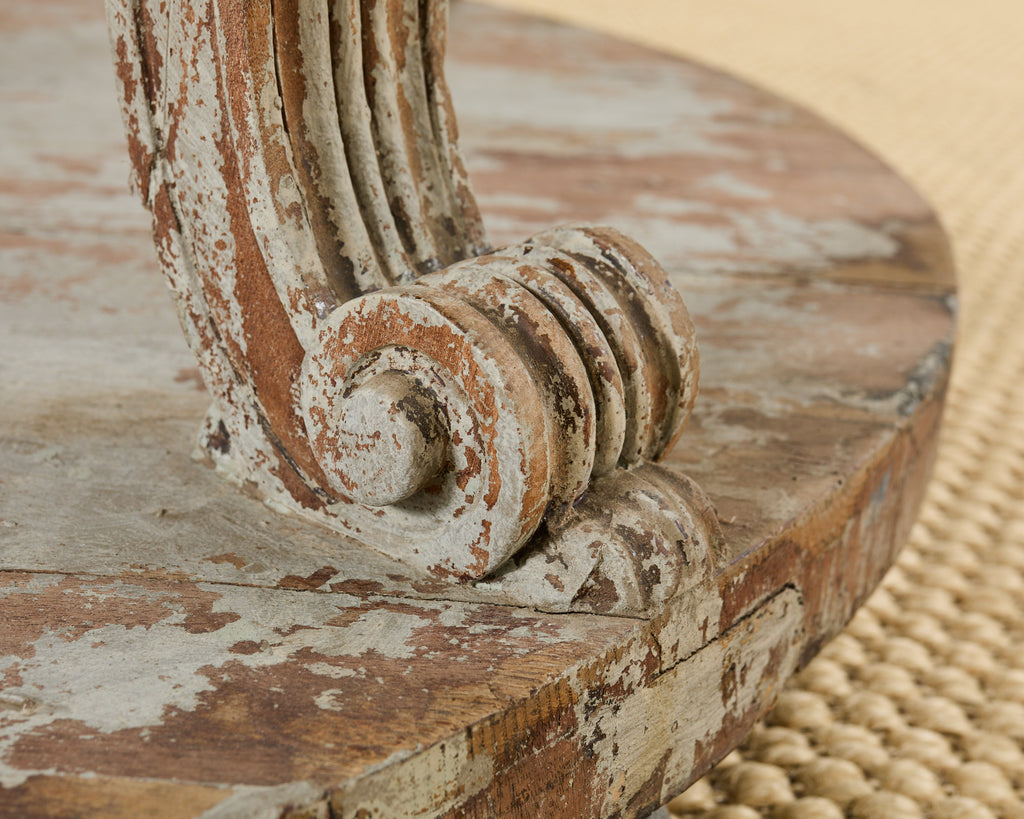 Monumental Swedish Gustavian Style Marble Top Center Table